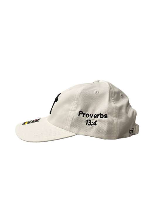 Fitter Hat Proverbs 13:4 White