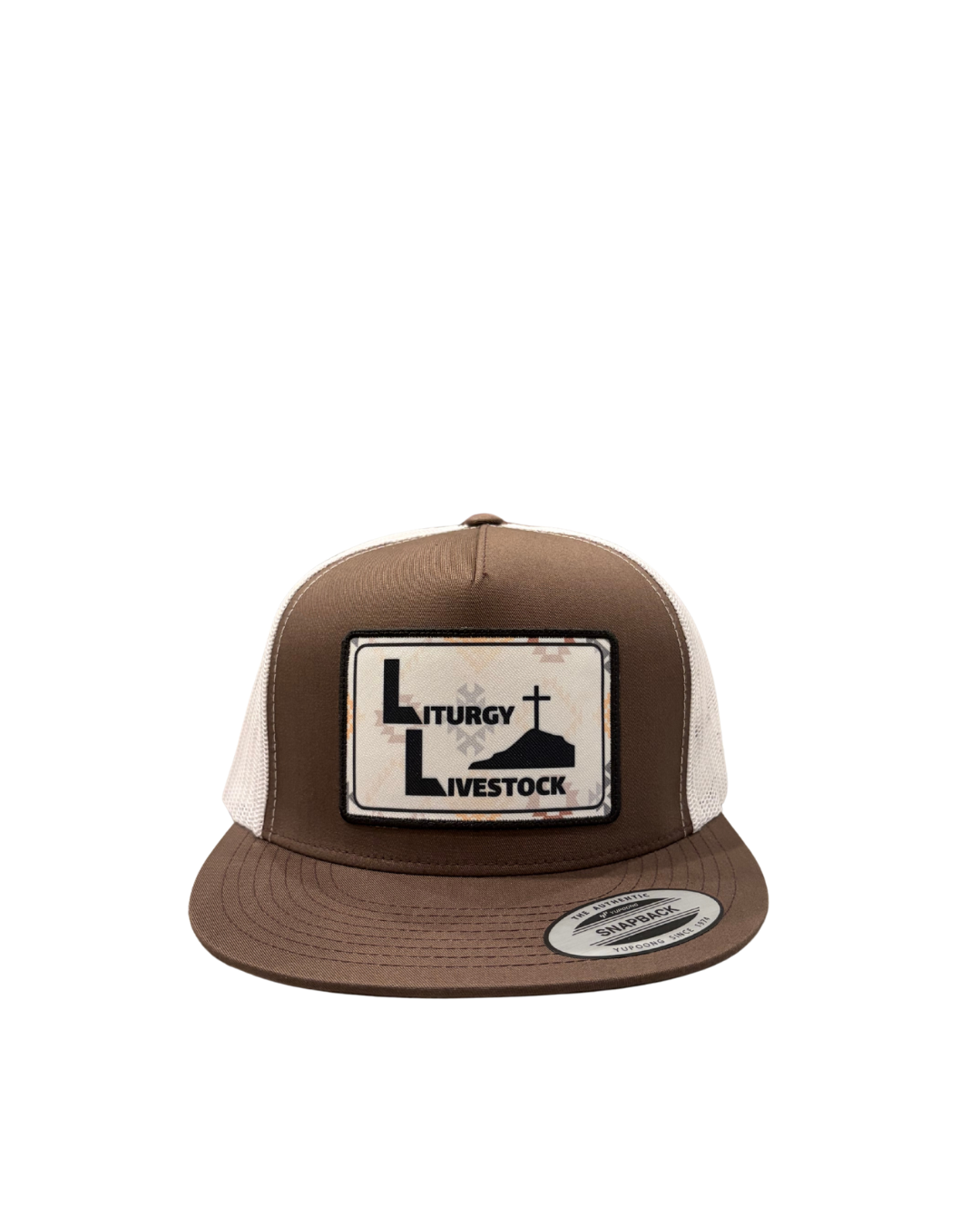 Patch Flat Bill Brown/White