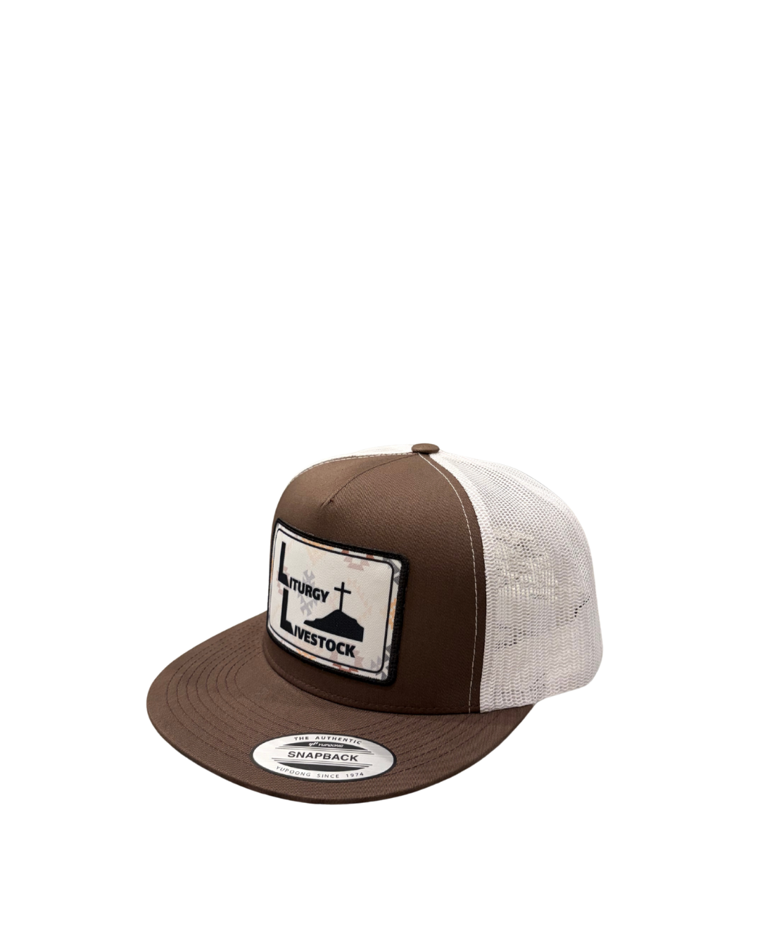 Patch Flat Bill Brown/White